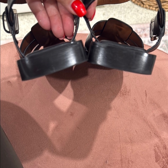 Zara Black Fisherman Sandals with Ankle Strap - Picture 3 of 4